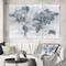 Designart - Golden Grey World Neutral - Traditional Canvas Art